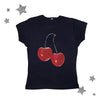 Aesthetic Summer Baby Tee Streetwear Goth Harajuku Letter Graphic Cherry Print T-shirt Vintage Crop Tops Women 2000s Y2K Clothes