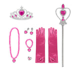 Load image into Gallery viewer, Baby Girls Elsa Anna Princess Accessories Kids Magic Wand Crown Cosplay Snow White Rapunzel Tiara Gloves Party Supplies Sets