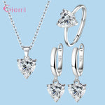 Load image into Gallery viewer, Hot Sale 925 Sterling Silver 2023 New Arrival Heart Shape Colorful Smart Necklace Earrings Ring Jewelry Sets For Women Girls
