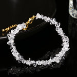Load image into Gallery viewer, Change Better Natural Rock Quartz Gravel Chain Bracelet Women Clear White Crystal Reiki Healing Adjustable Yoga Jewelry Gifts