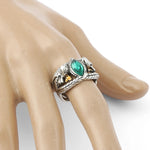 Load image into Gallery viewer, Lord Ring of Barahir, Aragorn, Gondor, Green Crystal Rings, Cosplay Creativity, Personality Jewelry, Gifts for Men