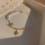 Load image into Gallery viewer, Big Heart Charm Hallowout Star Fire Ball Bracelet For Women Imitation Pearl Cute Charm Lock Closure Ins Women Bracelet Jewelry