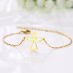 Load image into Gallery viewer, Stainless Steel Bracelets Elegant Cute Cartoon Angel Pendants Girls Trendy Fine Kpop Bracelet For Women Jewelry Wholesale Gifts