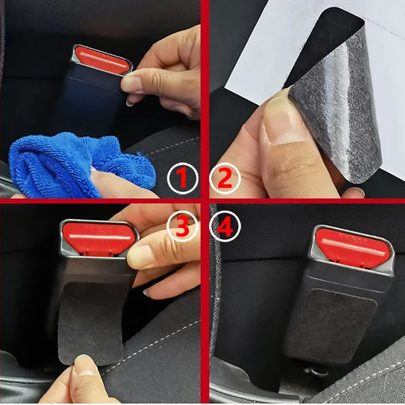 2Pcs For Chery Tiggo Car Seatbelt Buckle Anti-Collision Sticker Pads Safety Belt Anti-Noise Silencer Lock Protector Accessories