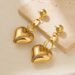 Load image into Gallery viewer, Gold Texture Love Pendant Earrings For Women Personalized Ladies Street Style Earrings Jewelry Wholesale Direct Sales