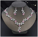 Load image into Gallery viewer, 3 Pcs Sweet Jewelry Set Exquisite Rhinestone Pendant Banquet Party Women Fashion Romantic Crystal Necklace Earring Accessory Set
