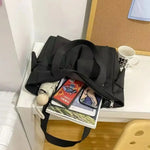 Load image into Gallery viewer, Canvas Women Messenger Bag Fashion Solid Color Large Capacity Shoulder Bag Multi-pockets Travel Handbag Student Book Bag