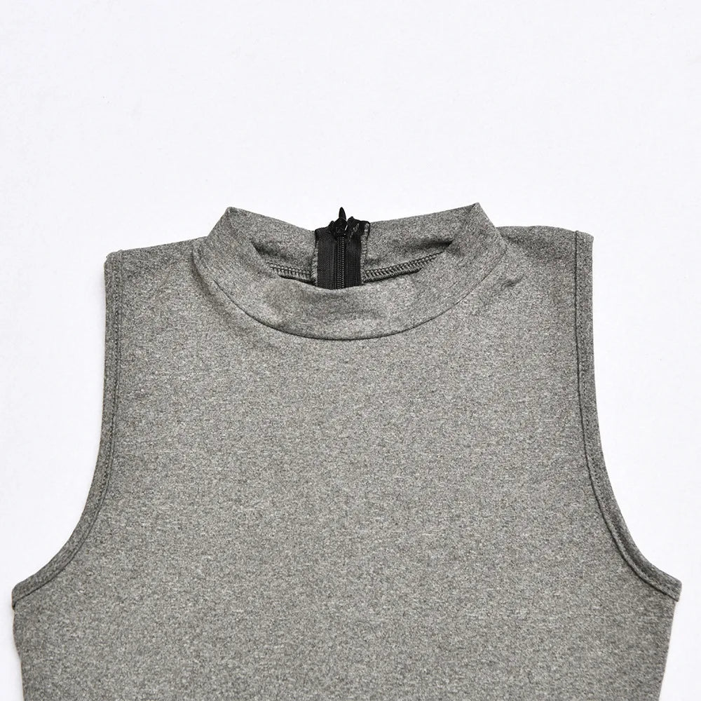 Hot selling 2022 summer new women's sleeveless slim fitting high waisted sports jumpsuit