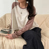 S-3xl T-shirts Women Spring Cotton Korean Version Patchwork Tops Long Sleeve Sweet Loose Korean Style Leisure All-match Students
