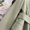 Women's Suit Coat With Belt Elegant Casual Blazer Korean Fashion Luxury Jacket Spring Autumn Solid Color Ladies Office Clothing