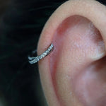 Load image into Gallery viewer, G23 Titanium Hinged Segment Ring Cartilage Hoops Double Row Helix Piercing Jewellery Conch Ring Septum Ring Tragus Daith Earring