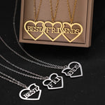 Load image into Gallery viewer, Stainless Steel Necklaces Fashion Best Friends Pendants 3 Pcs/ Set Chains Choker Broken Heart BFF Good Friendship Jewelry Gifts