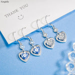 Load image into Gallery viewer, Fanqieliu 925 Silver Needle Crystal Heat Drop Earrings For Women 2023 New Jewelry Girl Gift Trendy FQL23035
