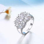 Load image into Gallery viewer, Jexxi White Green Cubic Zircon Rings For Women 925 Sterling Silver Finer Jewelry Charm Luxury Wedding Engagement