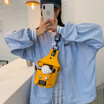 Load image into Gallery viewer, Children Cartoon Bananas Women'S Canvas Crossbody Bag Dames Denim Sport Half Moon Belt Messenger Chest Bags For Women