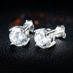 Load image into Gallery viewer, New Fine 925 Sterling silver diamond stud earrings for women fashion Charms party wedding classic jewelry Holiday gifts