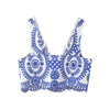 Summer Crop Top Embroidery Tank Top Bra Holiday Wears Casual Vest Women's Clothing