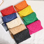 Load image into Gallery viewer, Corn Husk Weave Clutch Bag Women Ladies Fashion Simple Solid Straw Clutch Bag Evening Summer Casual Vacation Large Purse Woman