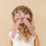 Load image into Gallery viewer, Hair Clips for Girls Corduroy Glitter Long Tail Bows Baby Hairpin Lovely Children Hair Accessories Kids Barrette Headwear