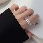 Load image into Gallery viewer, 925 Sterling Silver Frosting Overlapping Rings For Women Wedding Luxury Jewelry Wholesale Jewellery