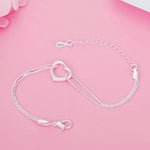 Load image into Gallery viewer, Hot fine 925 Sterling Silver romantic heart bracelets for women fashion designer party wedding Accessories Jewelry holiday gifts