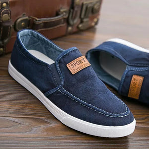 Canvas Shoes Men Casual Slip on Skate Shoes Breathabele Student Youth Sport Fashion Sneakers Va non-slip Walking Shoes
