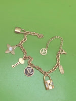 Load image into Gallery viewer, Tarnish-Proof LV Charm Bracelet