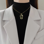 Load image into Gallery viewer, Hello Kitty Shiny gold-plated zircon necklace Cute girl Jewelry pendant girl collar accessories