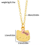Load image into Gallery viewer, Gold Color Simple Cute Sanrio Hello Kitty Pendant Necklaces Women Girls Party Wedding Accessories Jewelry Gifts