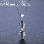 Load image into Gallery viewer, Black Awn Silver Color Classic Cross Jewelry Trendy Engagement Necklaces for Women Wedding Pendants K055