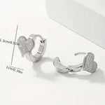 Load image into Gallery viewer, Elegant Stainless Steel Heart-Shaped Frosted Hoop Earrings - Perfect for Casual Attire & Gifting