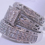 Load image into Gallery viewer, 3 pcs/set Fashion Colorful Zircon Inlaid Hollow Metal Ring For Women Accessories Jewelry Party Wedding Gift