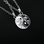 Load image into Gallery viewer, 2 Pcs/Set Tai Chi Necklace Alloy Yin Yang Pendant Necklace Birthday Jewelry Gift