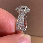 Load image into Gallery viewer, 925 Sterling Silver Wedding Accessories Women's Ring Full Paved Shiny CZ Stone Bow Shaped New Designed Lady Fashion Jewelry