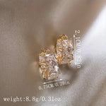 Load image into Gallery viewer, ZAKOL Korean Fashion Hoop Earring Inlaid Shiny Square Crystal Zircon Ear Accessories Party Jewelry for Women