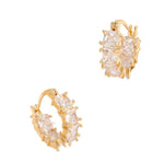 Load image into Gallery viewer, ZAKOL Korean Fashion Hoop Earring Inlaid Shiny Square Crystal Zircon Ear Accessories Party Jewelry for Women