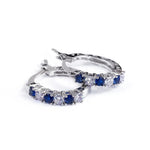 Load image into Gallery viewer, New Arrival 925 Sterling Silver pendientes Fashion Round Circle Clear Mosaic CZ Zircon Stud Earrings for Women Jewelry brincos