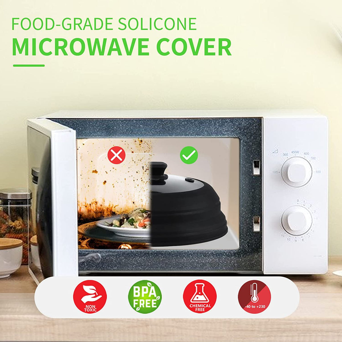 Microwave Splatter Cover,Glass Microwave Cover for Food BPA Free,10.5 –  Radiance Ready