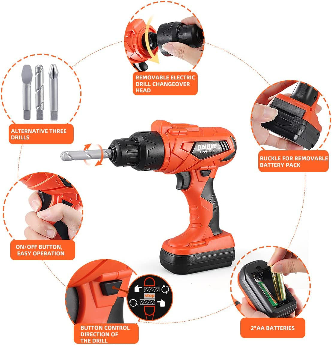 Kids Tool Set with Power Toy Drill