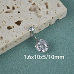 Load image into Gallery viewer, 1Pc Surgical Steel CZ Crystal Navel Piercing Curved Barbell Belly Button Rings Helix Cartilage Piercing Body Jewelry
