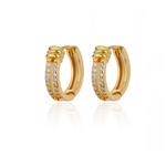 Load image into Gallery viewer, Cubic Zircon Hoop Earrings for Women Luxury Gold Color Stainless Steel Earrings 2024 Trend Piercing Aesthetic Ear Jewelry aretes

