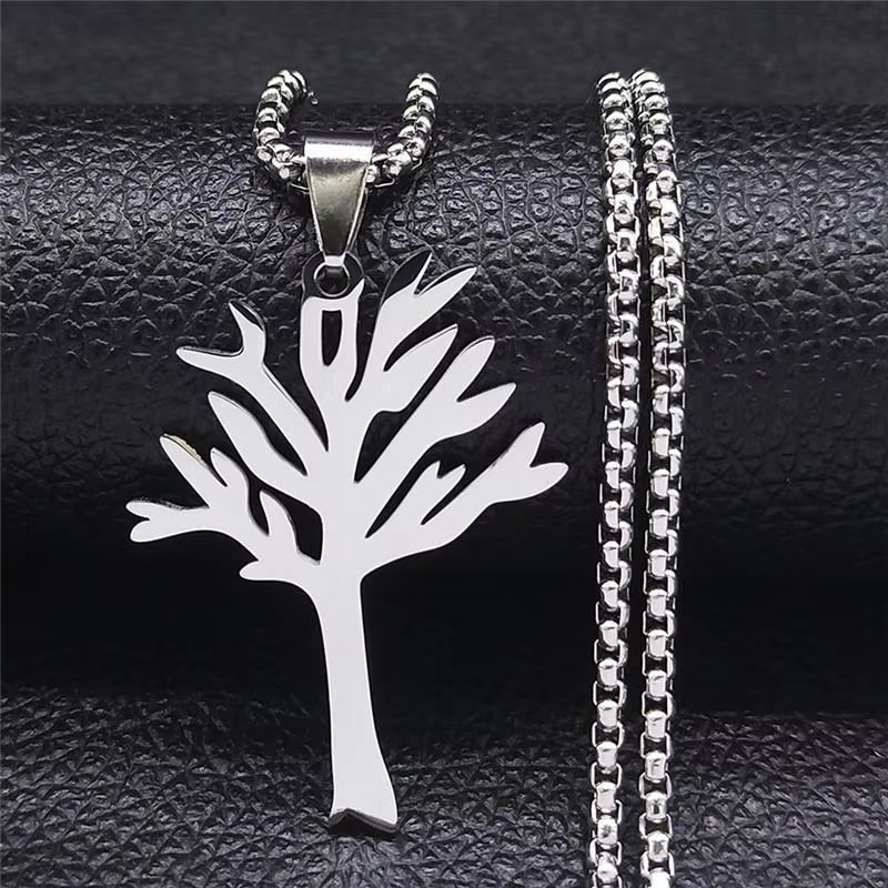 New Personalized Stainless Steel Tree Of Life Pendant Necklace Jewelry Accessories For Men And Women Jewelry Gifts Wholesale