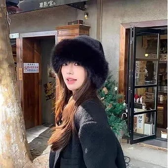 Mongolian Hat Women's Cotton Hat Warm and Eye-catching Versatile Ear Protection