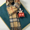 Luxury Brand Cashmere Warm Scarf for Women Design Winter Men Shawl Wrap Pashmina 2024 Plaid Female Bufanda Echarpe Foulard