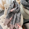 2024 Brand Warm Cashmere Poncho Shawl Scarf Luxury Print Thick Pashmina Winter