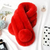 New Rabbit Fur Scarf Women Winter Warm Soft Furry Scarves Casual Female Lady