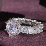 Load image into Gallery viewer, Hot Selling Silver Plated Rings For Women Square Cubic Zircon Jewelry Wedding Engagement Ring Wholesale Size 6-10
