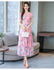 Floral Long Skirt Plus Size Women's Printed Dress