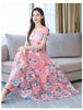 Floral Long Skirt Plus Size Women's Printed Dress