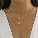 Load image into Gallery viewer, Glamorous Retro Round Bead Necklace Set - 2-Piece Ensemble for Elegant Temperament &amp; Festive Style
